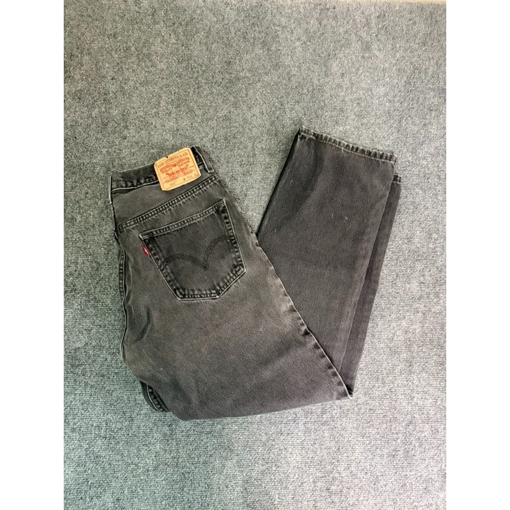 Y2K Levi's 505 Men's Jeans Regular Fit Straight Leg  Black Cotton Size 33X32